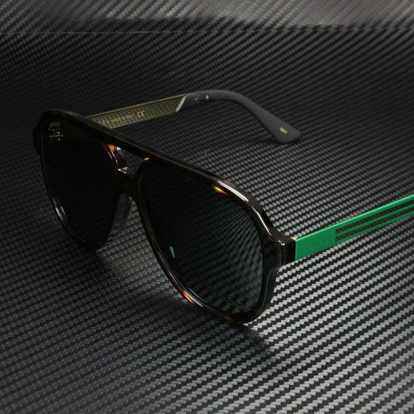 Gucci Black Green 59mm Sunglasses